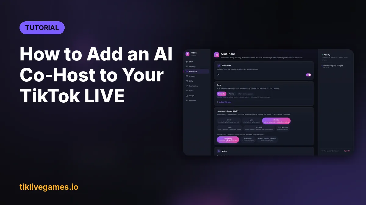 How to Add an AI Co-Host to Your TikTok LIVE