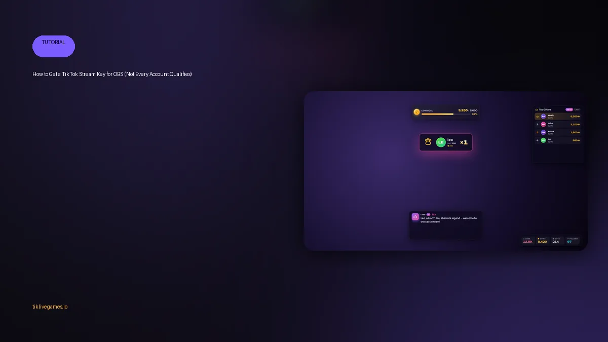 How to Get a TikTok Stream Key for OBS (Not Every Account Qualifies)