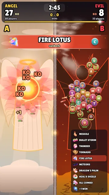 Team Clash TikTok LIVE team battle game with viewers' profile pictures as bubbles